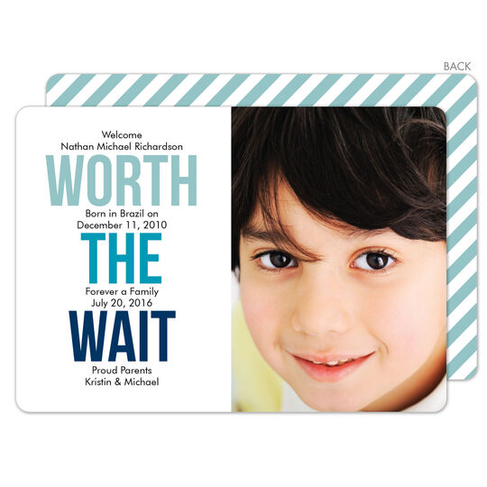 Blue Worth The Wait Photo Adoption Announcements